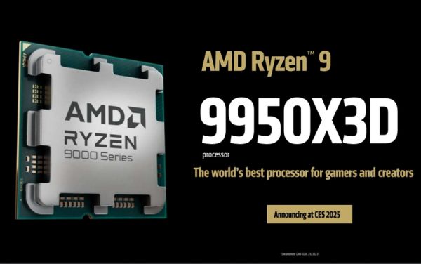 AMD представила новые процессоры Ryzen 9 9950X3D и 9900X3D для геймеров и создателей контента