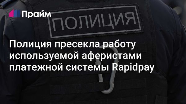 Полиция ликвидировала теневую платежную систему Rapidpay