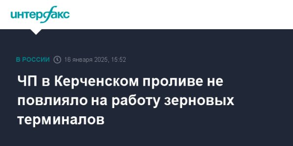 Экспорт зерна в Черном море не пострадал от разлива мазута