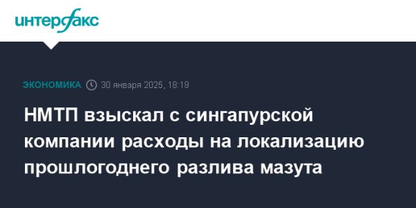 Арбитражный суд удовлетворил иск НМТП к Wealth Holdings Shipping за разлив мазута