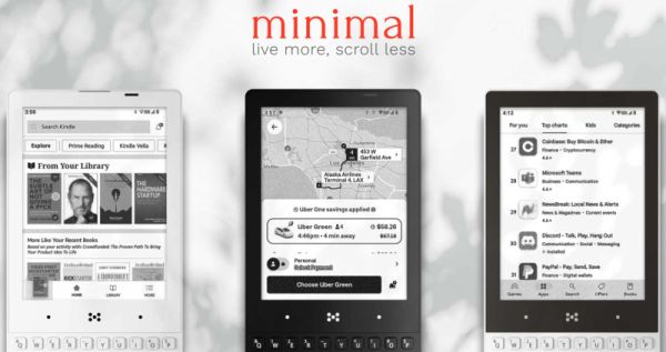 Уникальный smartphone Minimal Phone с E-Ink дисплеем и QWERTY клавиатурой