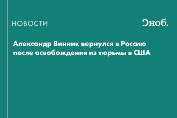 Обмен заключенными между Россией и США: возвращение Александра Винника