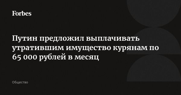 Путин предлагает увеличить компенсации для пострадавших жителей Курской области до 65000 рублей