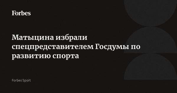 Олег Матыцин назначен специальным представителем Госдумы по вопросам спорта