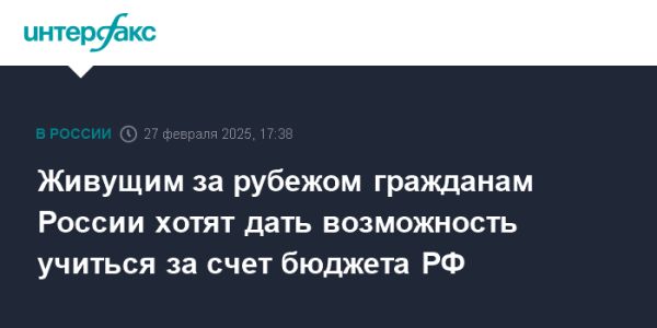 Новый законопроект о финансировании образования для россиян за границей