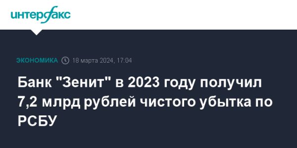 Банк «Зенит» зафиксировал убыток в 2023 году: детали и причины