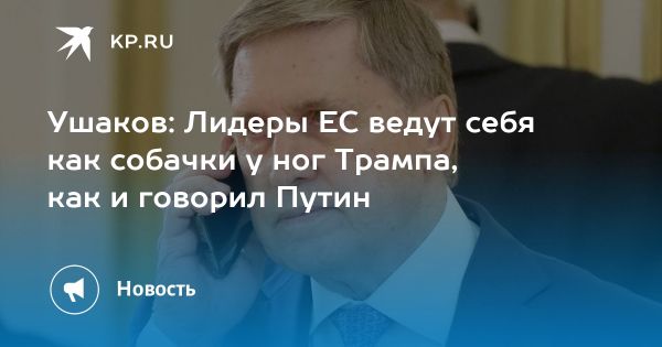 Ушаков сравнил поведение лидеров ЕС с собачьим