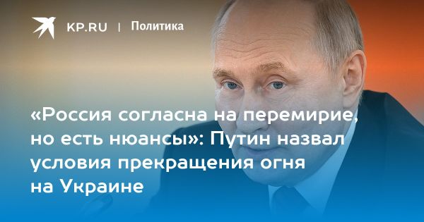 Путин о перемирии с Украиной и роли США в переговорах