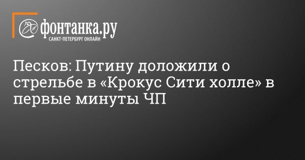 Президенту России доложили о стрельбе в «Крокус Сити холле»