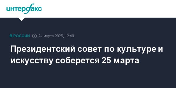 Заседание Совета по культуре и искусству назначено на март 2024 года