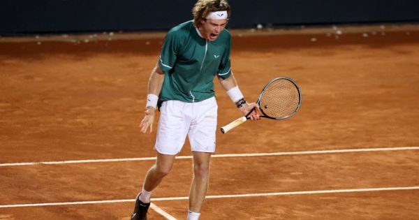 Андрей Рублев против Фабиана Марожана в турнире ATP Рим