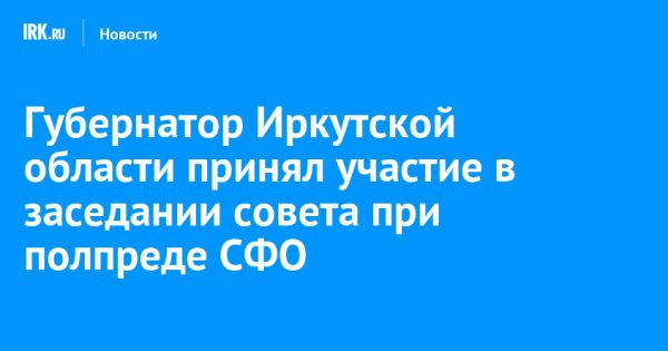 Игорь Кобзев обсудил миграцию и экономическое развитие Иркутской области