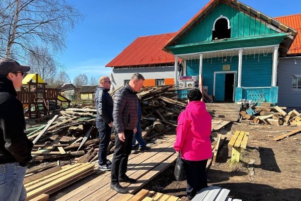 Ход капитального ремонта Дома культуры в Брин-Наволоке