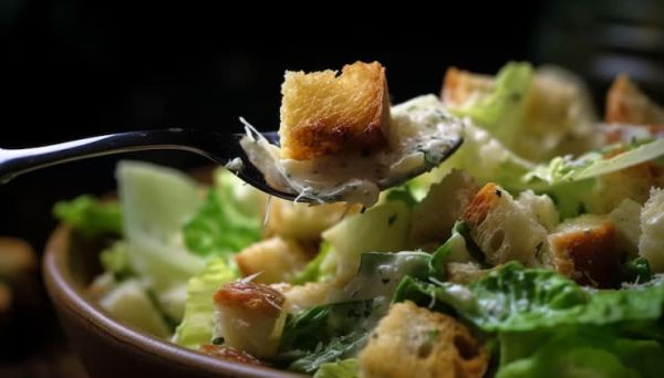 Салат с белой фасолью и свежими овощами для быстрого ужина