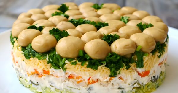 Лучшие рецепты салатов с шампиньонами