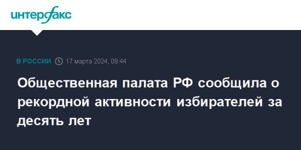 Рекордная явка избирателей на выборах президента России