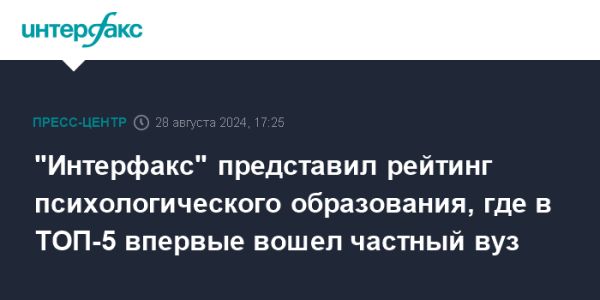 Национальный рейтинг университетов в области психологии 2023