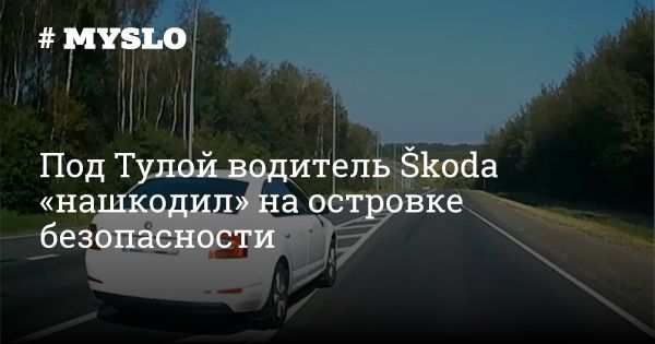 Водитель Škoda совершил опасный обгон на дороге Калуга